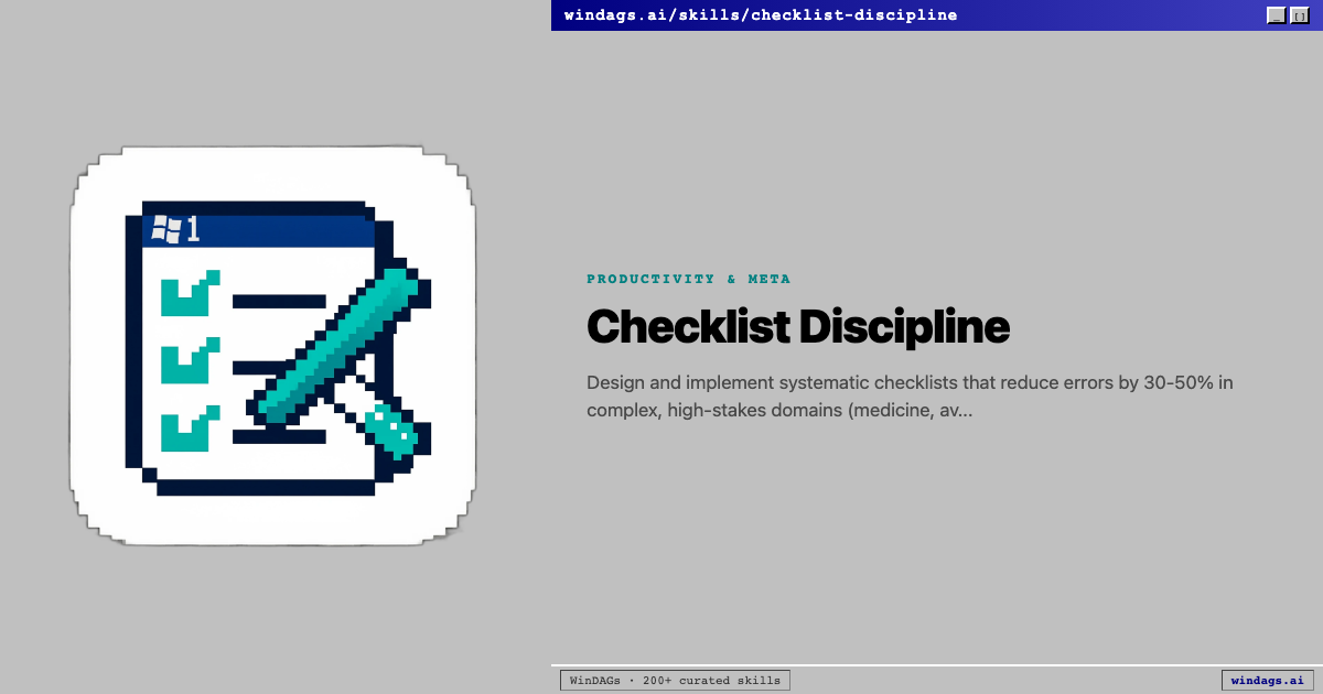 checklist-discipline preview